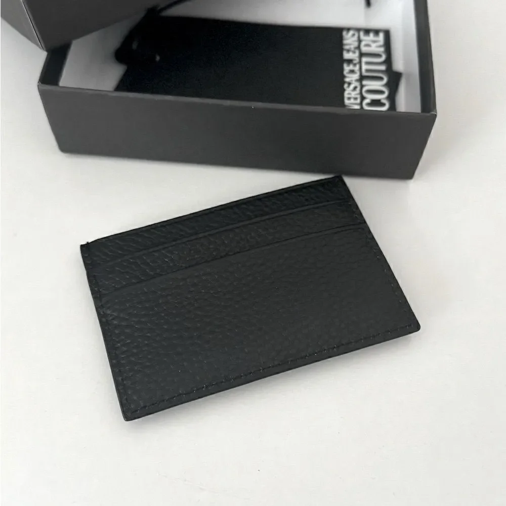 ⭕️ VERSACE JEANS Men’s Card Holder Wallet Black Designer